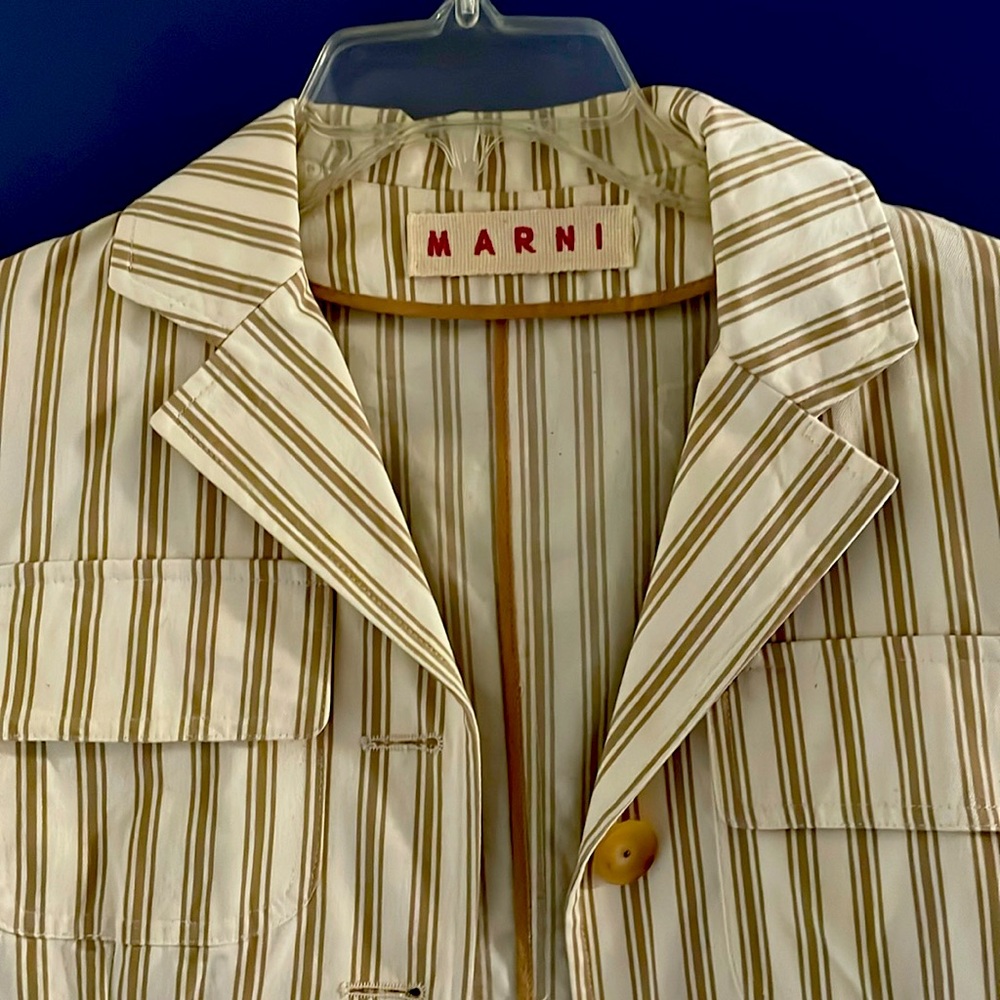 Marnis lite weight jacket purchased in Milan and worn once. Super cute